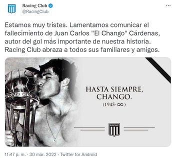 Así lo despidió la Academia