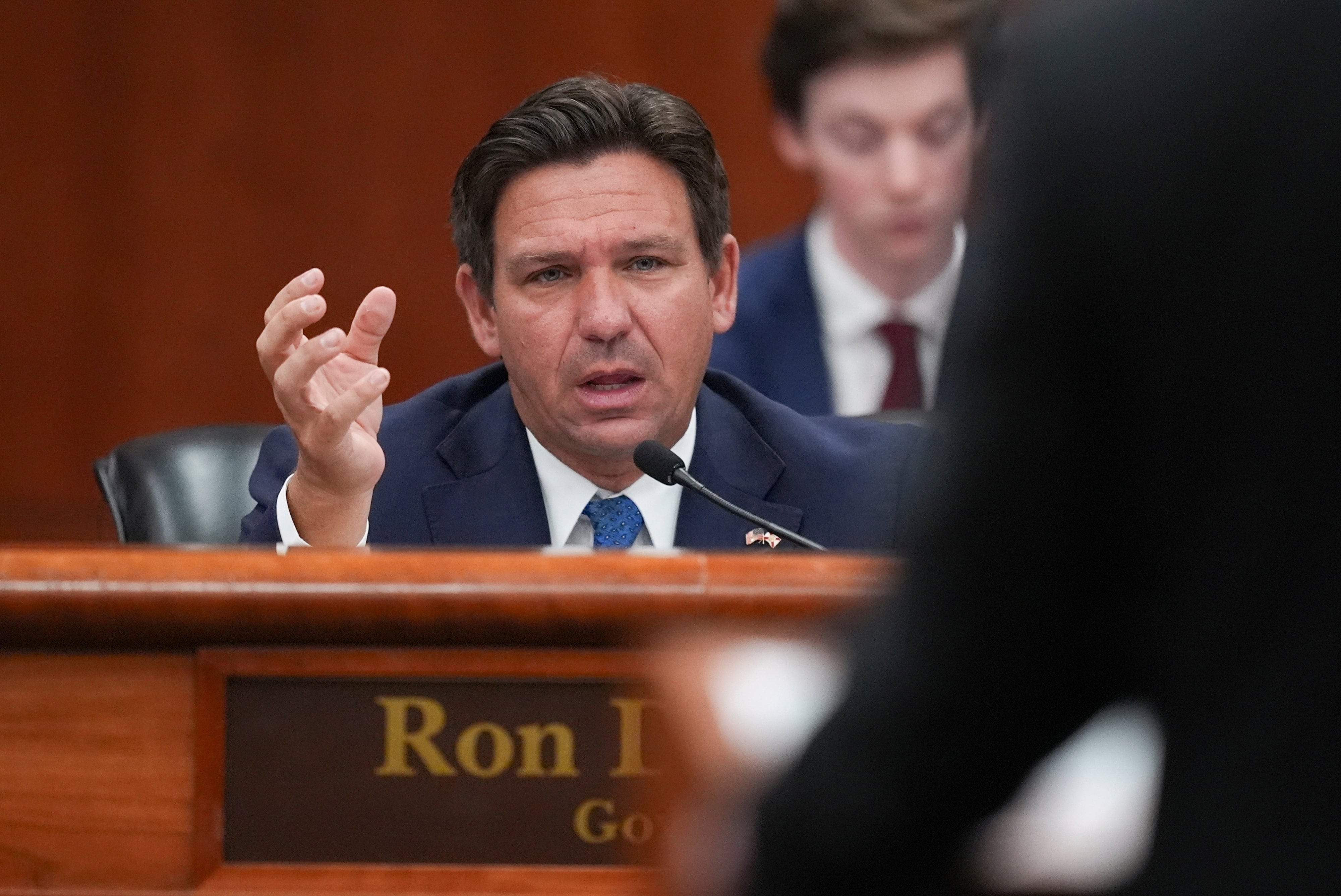 El gobernador DeSantis destinó más de USD 5 millones a promover la calculadora y la campaña Save Our Homes en todo el estado (AP Foto/Rebecca Blackwell, archivo)
