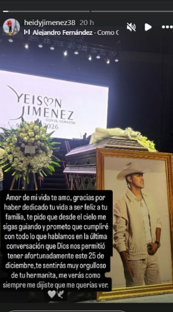 Con sentido mensaje, hermana de