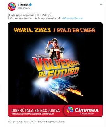 "Volver al Futuro" se reestrenará