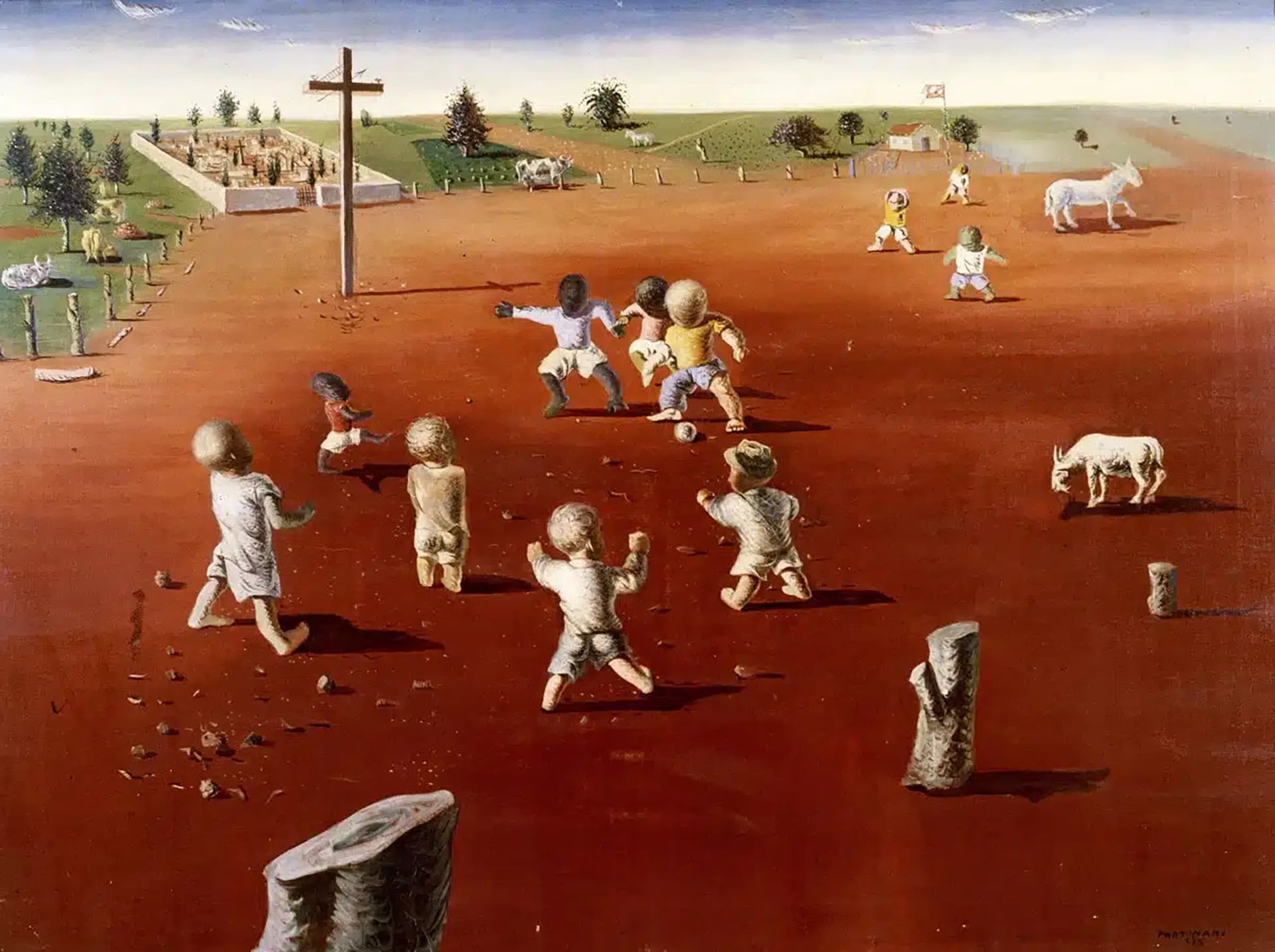 “Futebol”, de Candido Portinari (Protejo Portinari, Río de Janeiro)