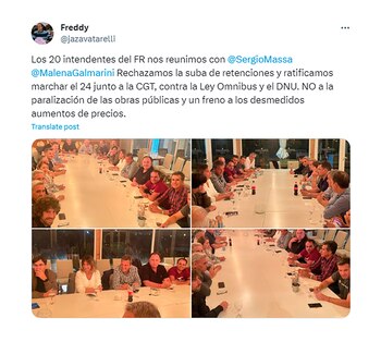 El mensaje del Intendente de
