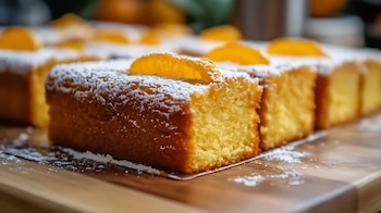 Postre de naranja con yogur.