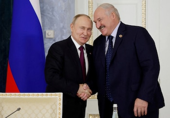 Vladimir Putin y Alexander Lukashenko (Sputnik/Dmitry Astakhov/Pool via REUTERS)