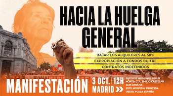 El Sindicato de Inquilinas convoca manifestaciones en Madrid este sábado 3 de octubre (X)