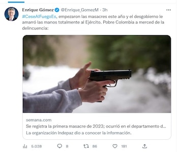 Enrique Gómez sobre el cese