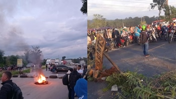 Cinco puntos carreteros amanecieron cerrados en Guatemala por el precio del diésel, mientras persiste un plantón de veteranos frente al Legislativo