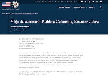 Estados Unidos y Colombia abordarán en Bogotá la cooperación antidrogas y la lucha compartida contra el narcoterrorismo - crédito www.state.gov