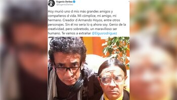 Tweet de Eugenio Derbez sobre