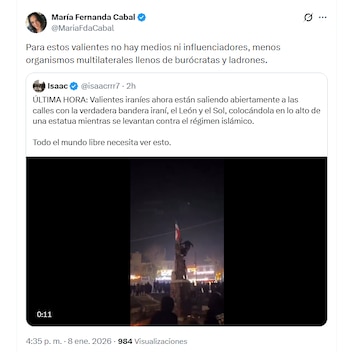 La senadora María Fernanda Cabal