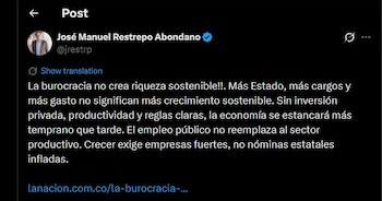 José Manuel Restrepo habló del