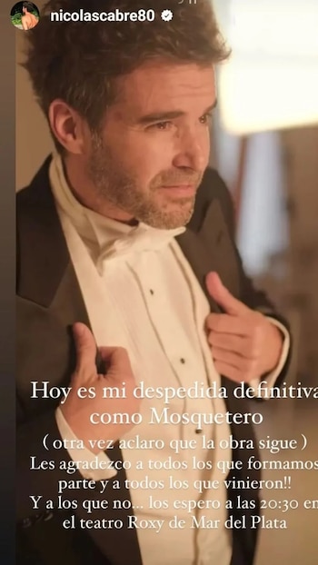 Nicolás Cabré se despidió de