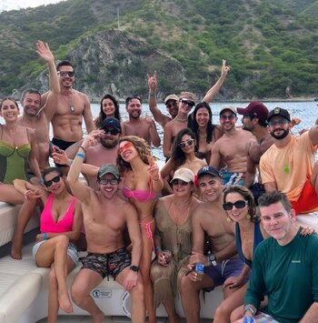 Esta fue una de las instantáneas que Carolina Cruz publicó junto a sus compañeros de 'Día a día' | Foto: Instagram @carolinacruzosorio