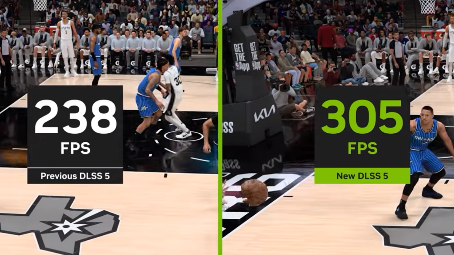 Si antes el rendimiento rondaba los 240 fotogramas por segundo, ahora se ubica cerca de los 300. (Captura YouTube/NVIDIA GeForce)