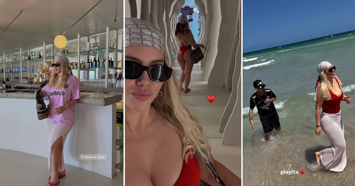 Las primeras horas de Wanda Nara y L-Gante juntos en Mallorca a pura diversión - Infobae