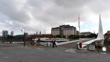 Puerto Madero, casi sin gente.