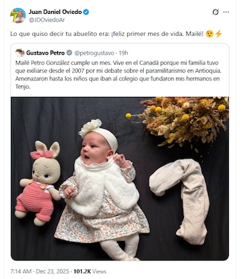 Juan Daniel Oviedo publicó mensaje