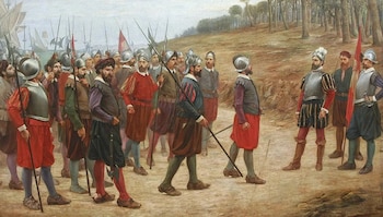 The negotiation between Alvarado and Pizarro