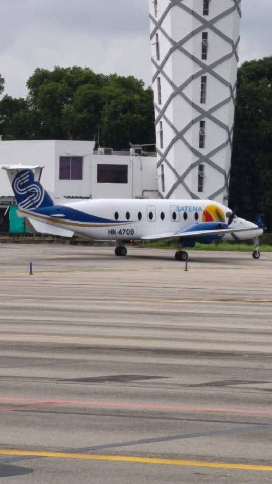 El avión Beechcraft 1900, matrícula HK4709, se estrelló en La Playa de Belén, Norte de Santander - crédito suministrada Infobae Colombia