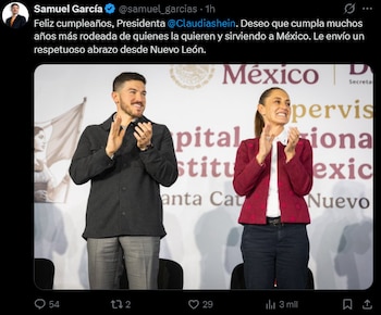 "Deseo que cumpla muchos
años mas rodeada de quienes la quieren y sirviendo a Mexico."