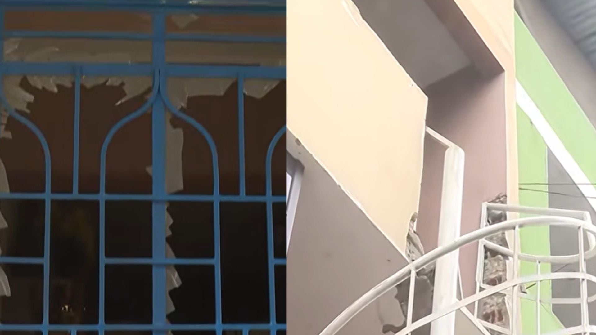 La explosión destruyó vidrios, puertas y parte de las fachadas, además de afectar la caja principal del servicio de gas domiciliario - Créditos: Captura de pantalla de Latina.