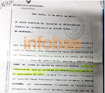 Uno de los documentos del