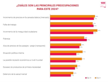 Principales preocupaciones de los peruanos.