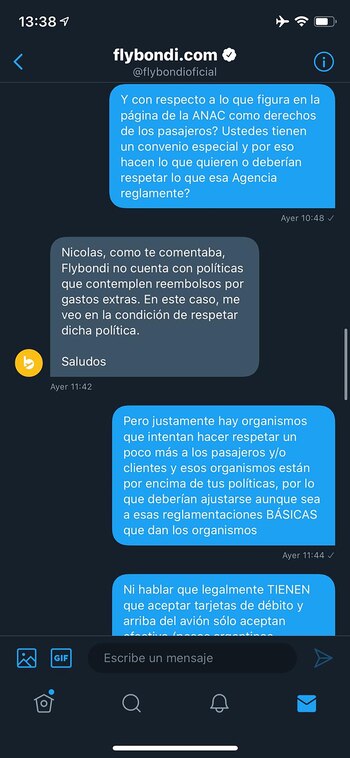 La empresa Flybondi pide "disculpas"
