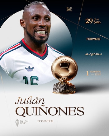 El delantero del Al-Qadisiya hizo historia al ser nominado al Balón de Oro 2026 tras coronarse como campeón de goleo en la Saudi Pro League con 33 tantos en 31 partidos. (X/ @ballondor)