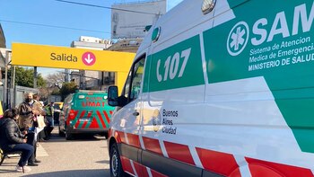 La ambulancia de SAME, en