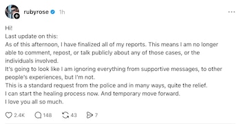 La grave acusación de Ruby Rose contra Katy Perry