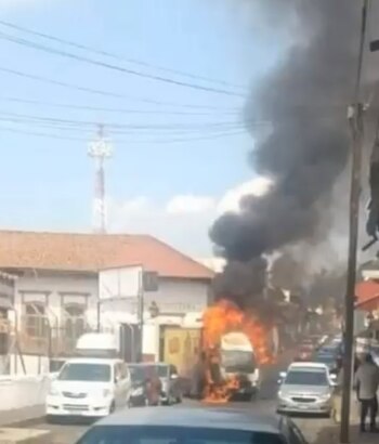 Uno de los camiones fue