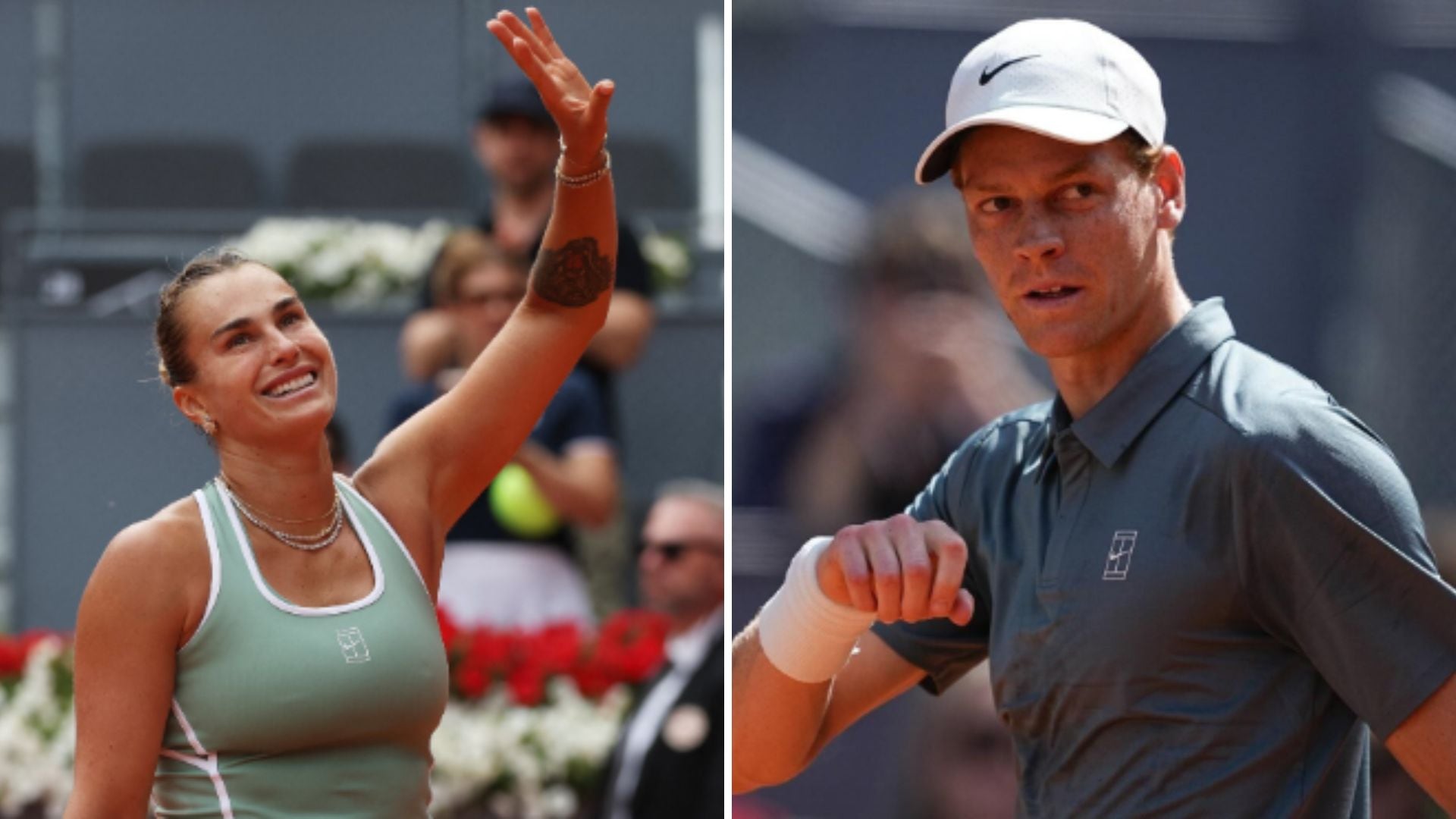 Sinner y Sabalenka dicen ‘no’ al Bernabéu. (Composición Infobae)