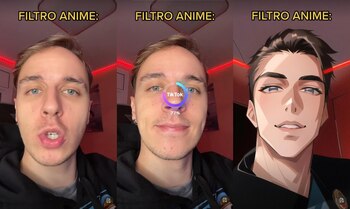 Filtro "Anime IA" de TikTok.