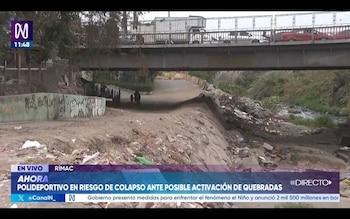 Colapso parcial del Polideportivo Malecón Rímac preocupa a vecinos ante riesgo de desborde por próximas lluvias