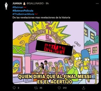 captura de pantalla memes en twitter pelicula de batman
