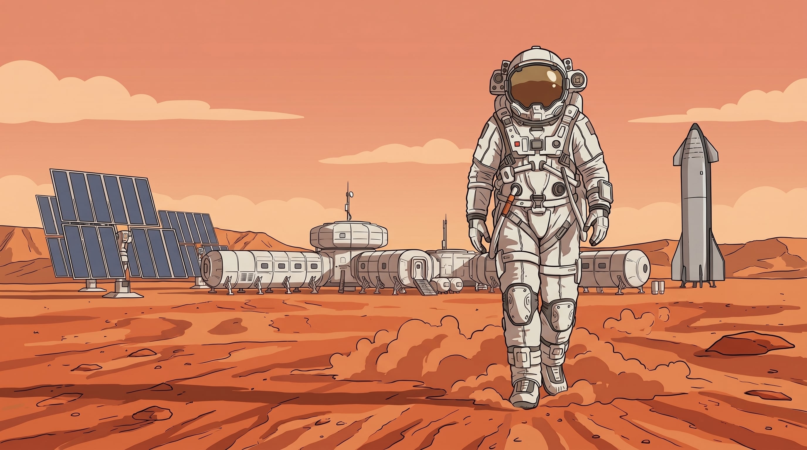 La propulsión a plasma y los motores magnetoplasmodinámicos podrían acortar los viajes a Marte, que hoy duran entre 150 y 300 días (Imagen Ilustrativa Infobae)