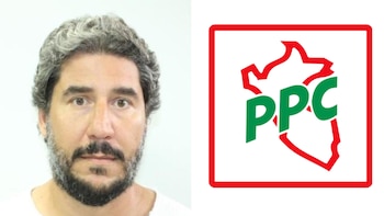 Fotografía de un hombre con barba junto al logotipo del Partido Popular Cristiano con el mapa de Perú y las siglas PPC