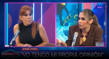 Ethel Pozo revela que Christian Domínguez le dijo “no soy yo” antes del ampay y lo defiende como amigo. Captura: Magaly TV La Firme.