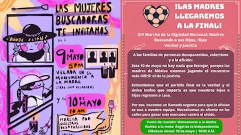 Colectivos de madres buscadoras convocaron a movilizaciones el 10 de mayo. | X - Alma Delia Murillo / X- desinformémonos