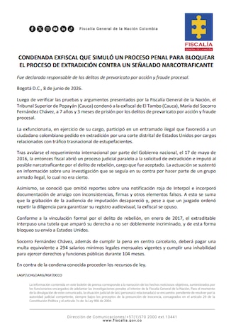 Fiscalía - crédito Fiscalía