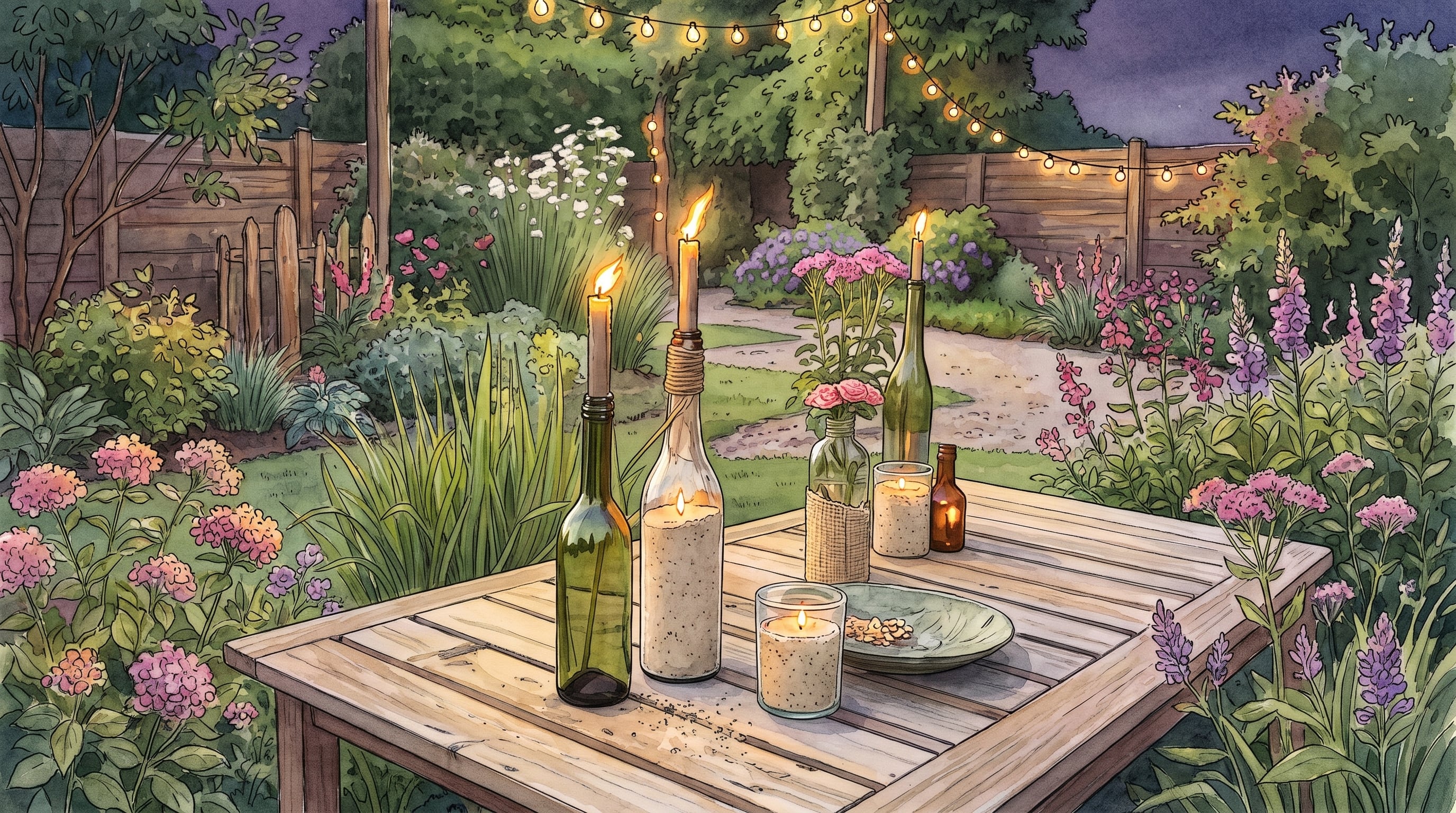 6 ideas decorativas para darle una nueva vida a botellas de vino vacías