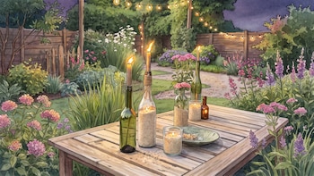 6 ideas decorativas para darle una nueva vida a botellas de vino vacías