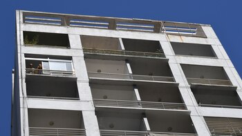 La mampostería cayó desde uno