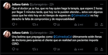 Juliana Galvis se quejó del