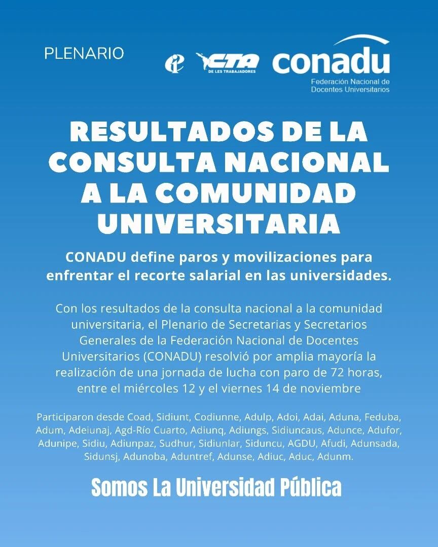 El anuncio de Conadu