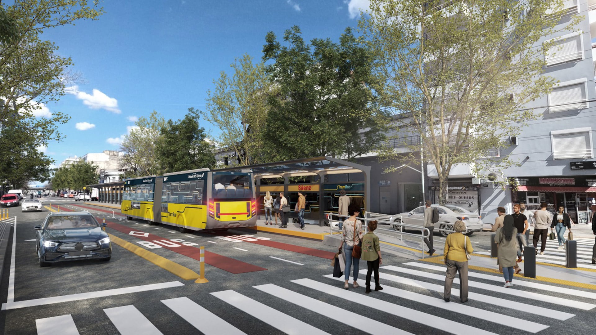 La línea T1 tendrá 22 kilómetros de extensión y transportará a 60.000 pasajeros diarios (Prensa GCBA)