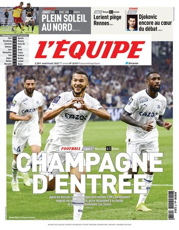Luis Javier Suárez portada de L’Équipe