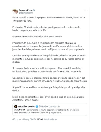 Con este mensaje, el presidente