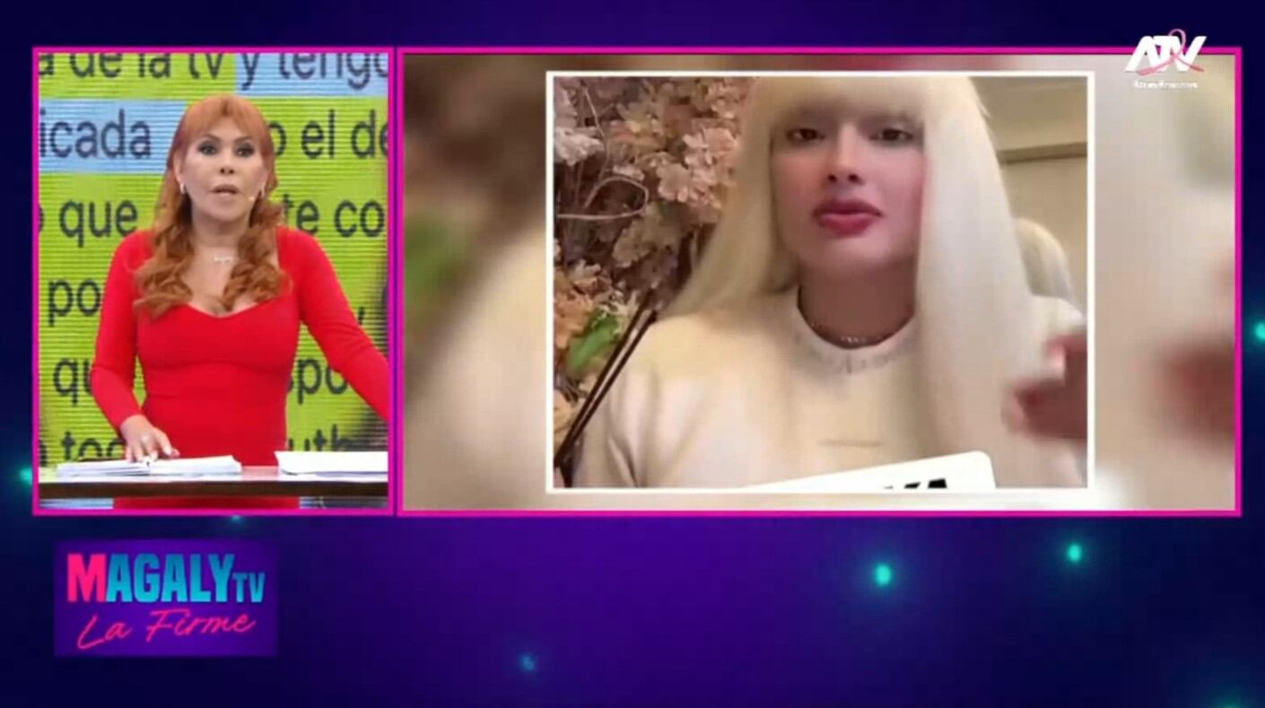 Magaly Medina enfrenta a Nadeska Widausky y le recuerda su confesión sobre Christian Cueva. Infobae Perú / Captura TV - Magaly Tv La Firme